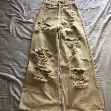 Chico 데미지 데님 와이드 팬츠