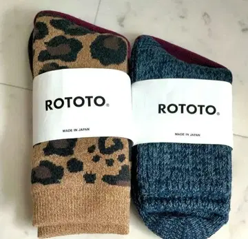 ROTOTO 삭스 레오파드 데님톤