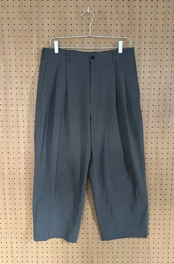 BEAMS 2 플리츠 와이드 슬랙스 팬츠 빔즈 턱 와이드 팬츠