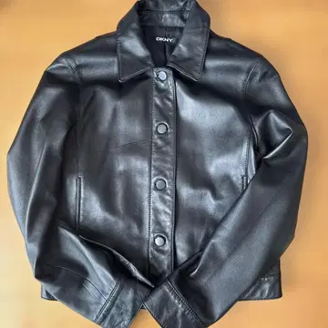 DKNY 블랙 가죽 자켓 사이즈 2