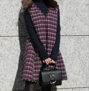 Apuweiser-riche 트위드 플레어 점프스커트