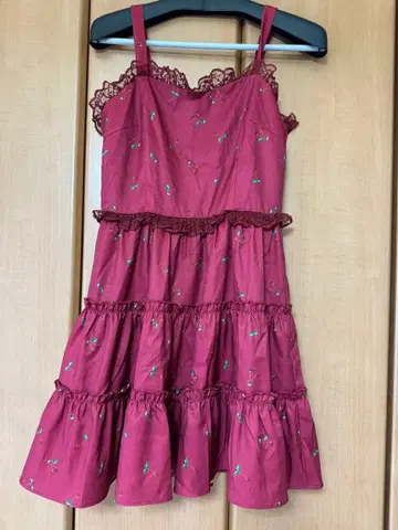 체리 패턴 원피스