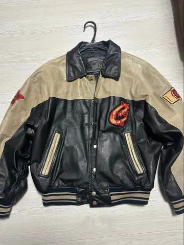 가죽 바시티 자켓 아메리칸 자켓 00s