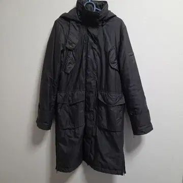 [ RESTIR ] 리스테아 후디드 롱 코트 블랙 38 모드 스타일