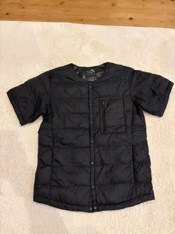 워크맨 워셔블 퓨전 다운 하프 반팔 베스트 M 블랙