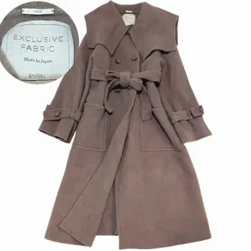 SNIDEL 빅 칼라 리버 코트 트렌치 코트 맥시 길이 L 상당 양모