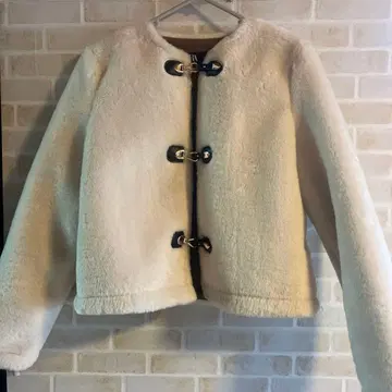 ZARA 아이보리 노카라 자켓 XS