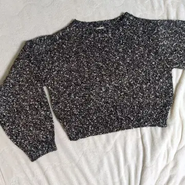 nairo 라메 숏 니트 블랙