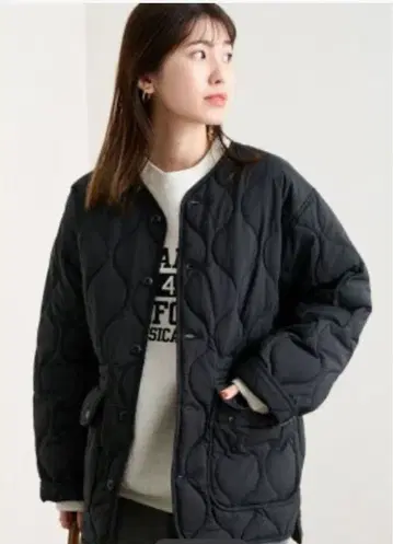 저널 스탠다드 퀼팅 자켓 블랙