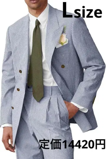 남성용 수트 봄/여름 빅 사이즈 상하의 세트 썸머 수트