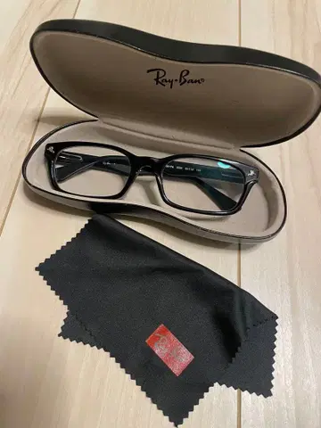 레이밴: 블랙 안경, 케이스 포함, 도수 없음