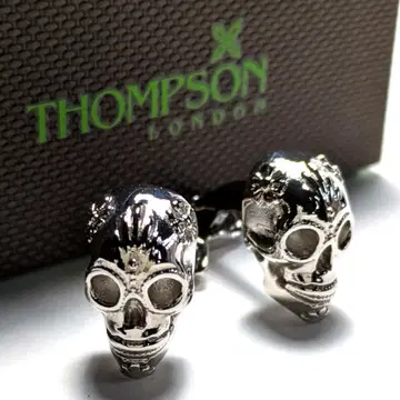 tsc199 영국제 톰슨 커프링크스 실버 스컬/해골/skull