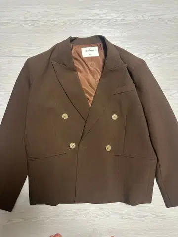 더블 테일러드 자켓 브라운 s
