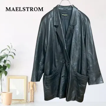 zB914 [ F ] MAELSTROM 가죽 자켓 더블 브레스트 스티치