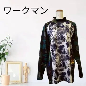 zG455 [ 2XL ( 3L ) ] 워크맨 티셔츠 긴팔 하이넥