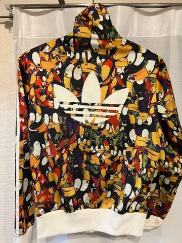 레어 adidas 투칸 패턴 집업 자켓