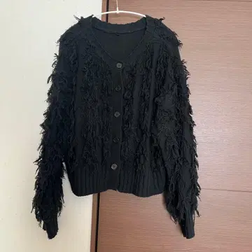 로리즈팜 [ 앞뒤 착용 가능 ] 프린지 2 WAY 가디건