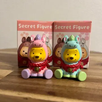 디즈니 스토어 간지 시크릿 피규어 푸우 핑크 그린