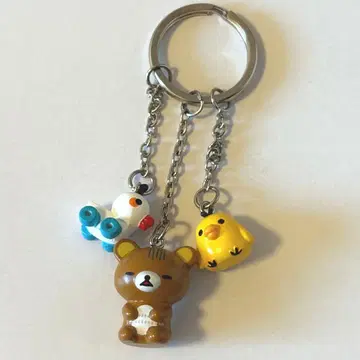 리락쿠마 레트로 3단 피규어 키링