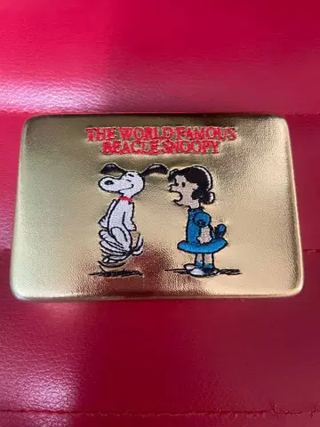 스누피 거울 포함 수납 박스 알약 케이스