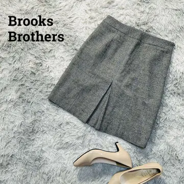 브룩스브라더스 타이트 스커트 트위드 체크 무늬 [ 2 ] 이탈리아제 원단