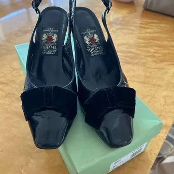 MIHAMA 블랙 리본 하이힐 24cm