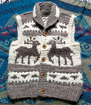 MADE IN CANADA 코위찬 니트 베스트 캐나다제 빅 사이즈