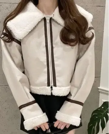 GRL 빅 칼라 숏 기장 무스탕 자켓 아우터 가을/겨울