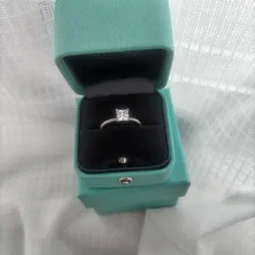 [ 새상품급 ] 1.0ct 모이사나이트 프린세스 컷 반지 12.5호