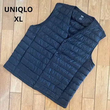 새상품급 UNIQLO 울트라 라이트 다운 컴팩트 V넥 베스트 XL 블랙