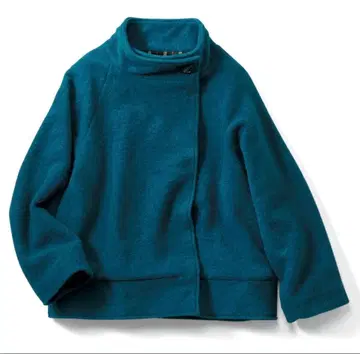 IEDIT 울 혼방 슬라이버 숏코트 블루그린 LL 11월 구매