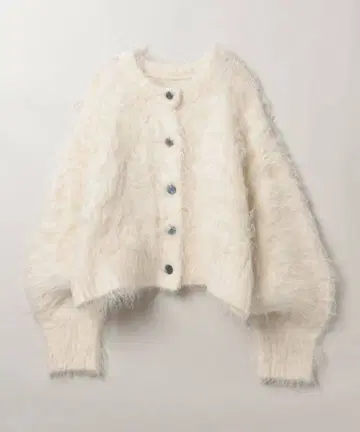 JEANASIS MIX 샤기 숏 크루 가디건