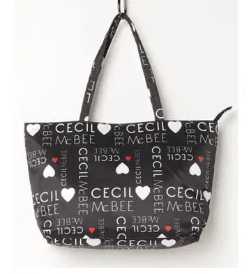 CECIIL McBEE 로고 토트백 블랙