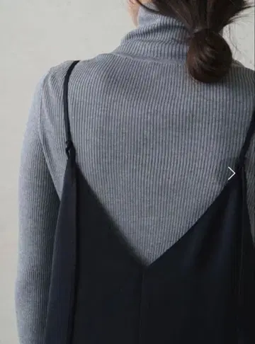 라운지 드레스 BASIC 터틀 니트 그레이