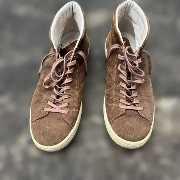 PATRICK 브라운 스웨이드 하이컷 스니커즈