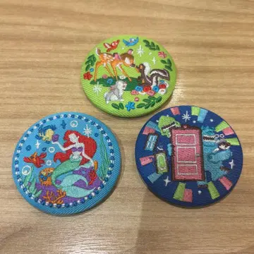 디즈니 자수 캔뱃지 3개 세트