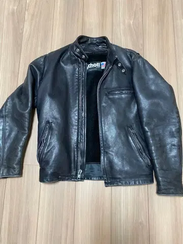 Schott 블랙 싱글 라이더 36