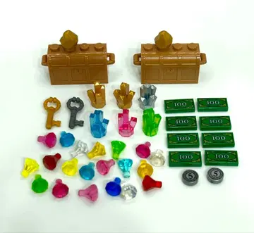 [정품] LEGO 레고 보석 보물 상자 금 열쇠 지폐 황금