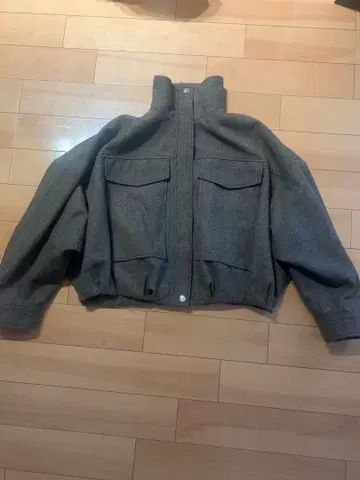 ZARA 브라운 트위드 봄버 자켓 M 사이즈