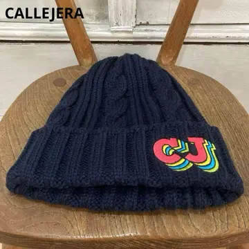 미사용 CALLEJERA 카제헤라 니트 모자 캡 프리 네이비