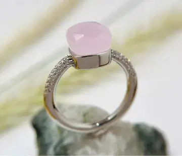 인공 수정 반지 9호 라이트 핑크