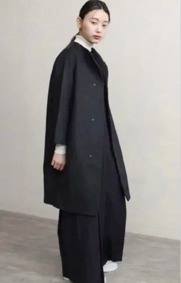 nitca 블랙 size 1 캐시미어 코쿤 코트 블랙 롱 코트