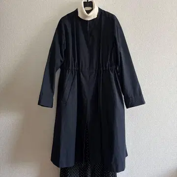 노카라 롱 코트 네이비