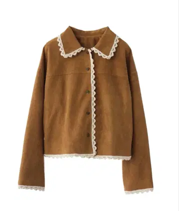 idem 파이핑 레이스 스웨이드 자켓