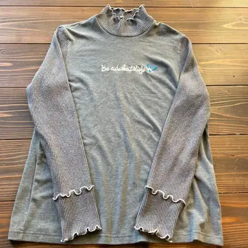 [ adabat ] 골프 크루넥 스웨터 센터 로고 일본제 베이지 계열