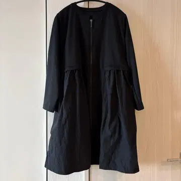 블랙 집업 A라인 원피스