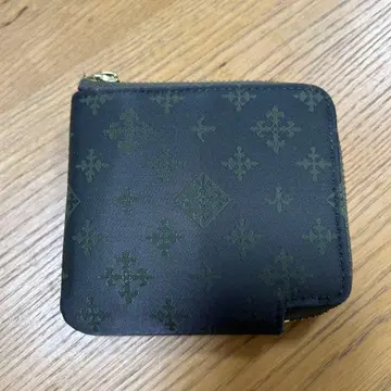 러셋 이단 접이식 지갑 카키