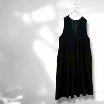 오버롤 스커트 점프 스커트 롱 V넥 심플 블랙 블랙