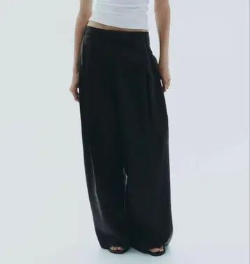 ZARA 더블 플리츠 플랩 팬츠