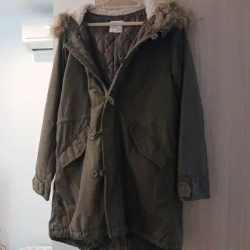 카키 모즈 코트 M 사이즈